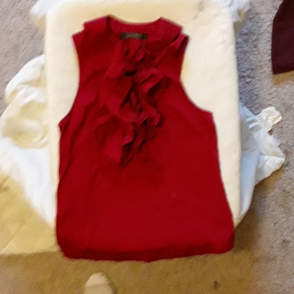 '❤Xmas-Ralph Lauren Red Ruffle Top - Picture 7 of 7